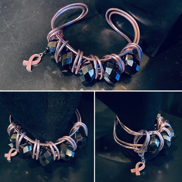 Beautiful Pink Breast Cancer Awareness Bracelet - Picture 1 of 8